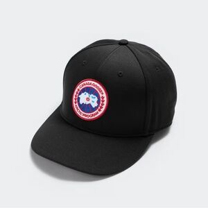 Canada Goose Black Cap with Red & Blue Logo Patch